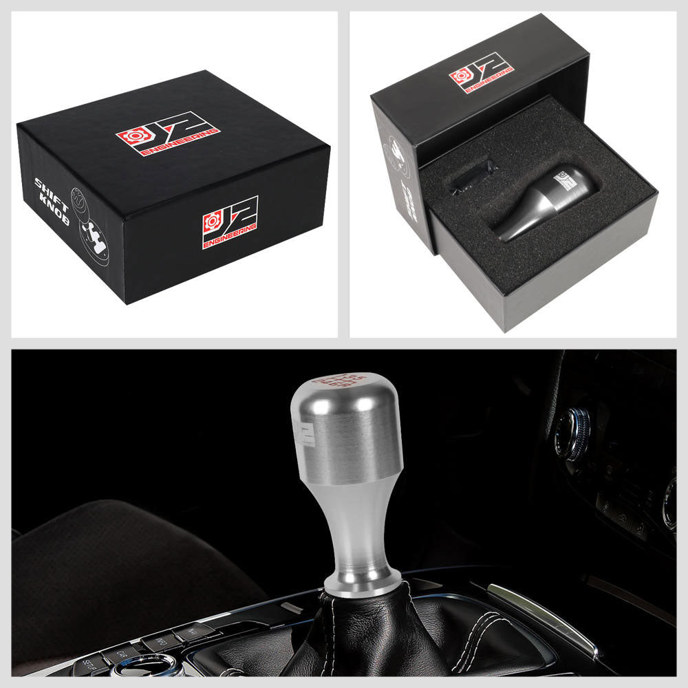 J2-SK-006-SL J2 Silver (Cylindrical Wine Cup) For 6-Speed MT Shift Knob (M8/M10/M12 Adapter)