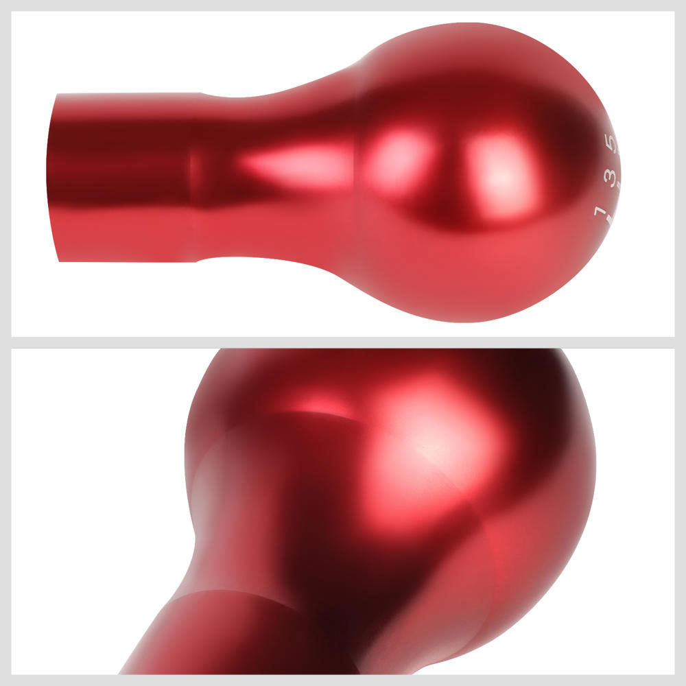 J2-SK-007-RD J2 Red (Spherical Teardrop) For 6-Speed Manual Shift Knob (M8/M10/M12 Adapter)
