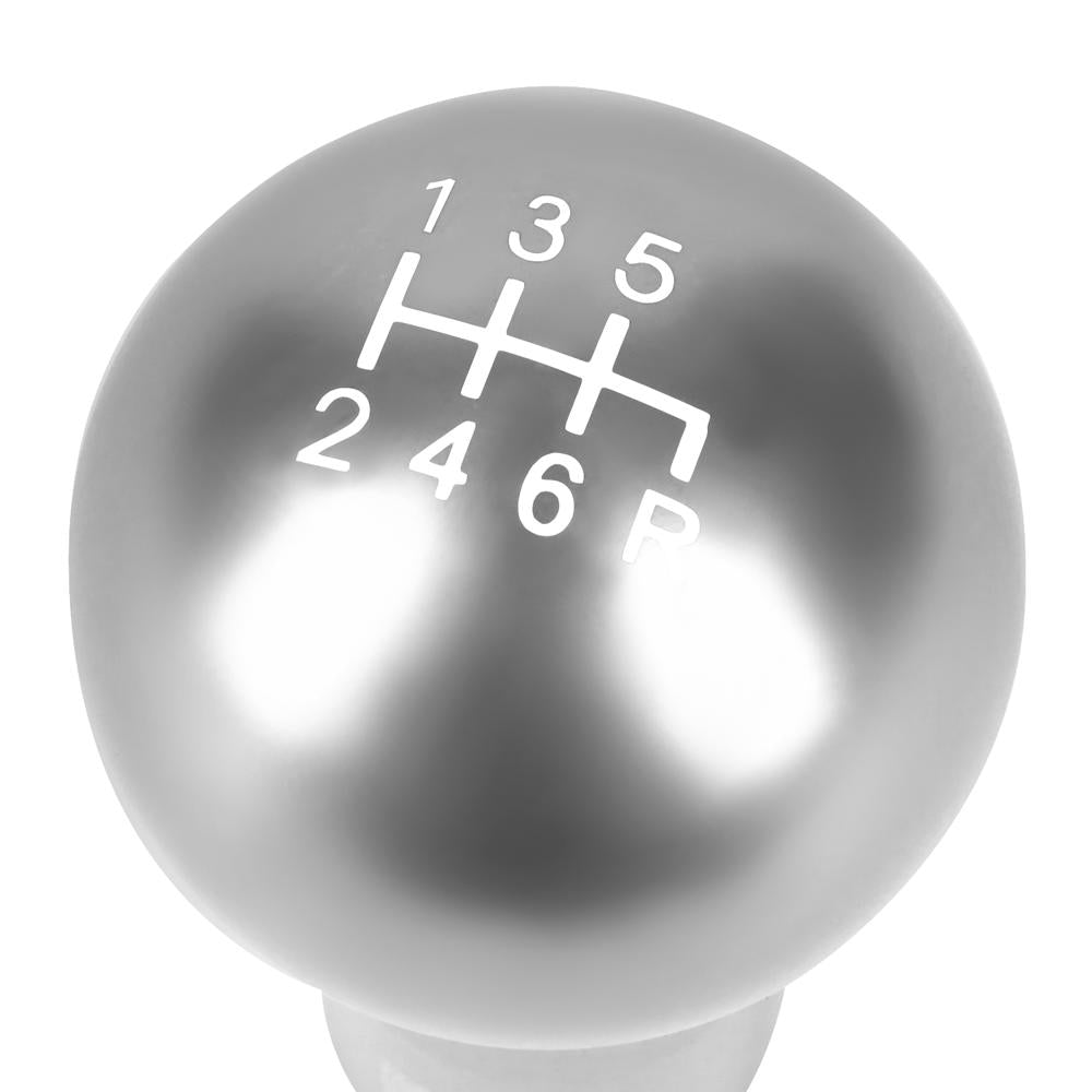 J2-SK-007-SL J2 Silver (Spherical Teardrop) For 6-Speed MT Shift Knob (M8/M10/M12 Adapter)