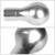 J2-SK-007-SL J2 Silver (Spherical Teardrop) For 6-Speed MT Shift Knob (M8/M10/M12 Adapter)