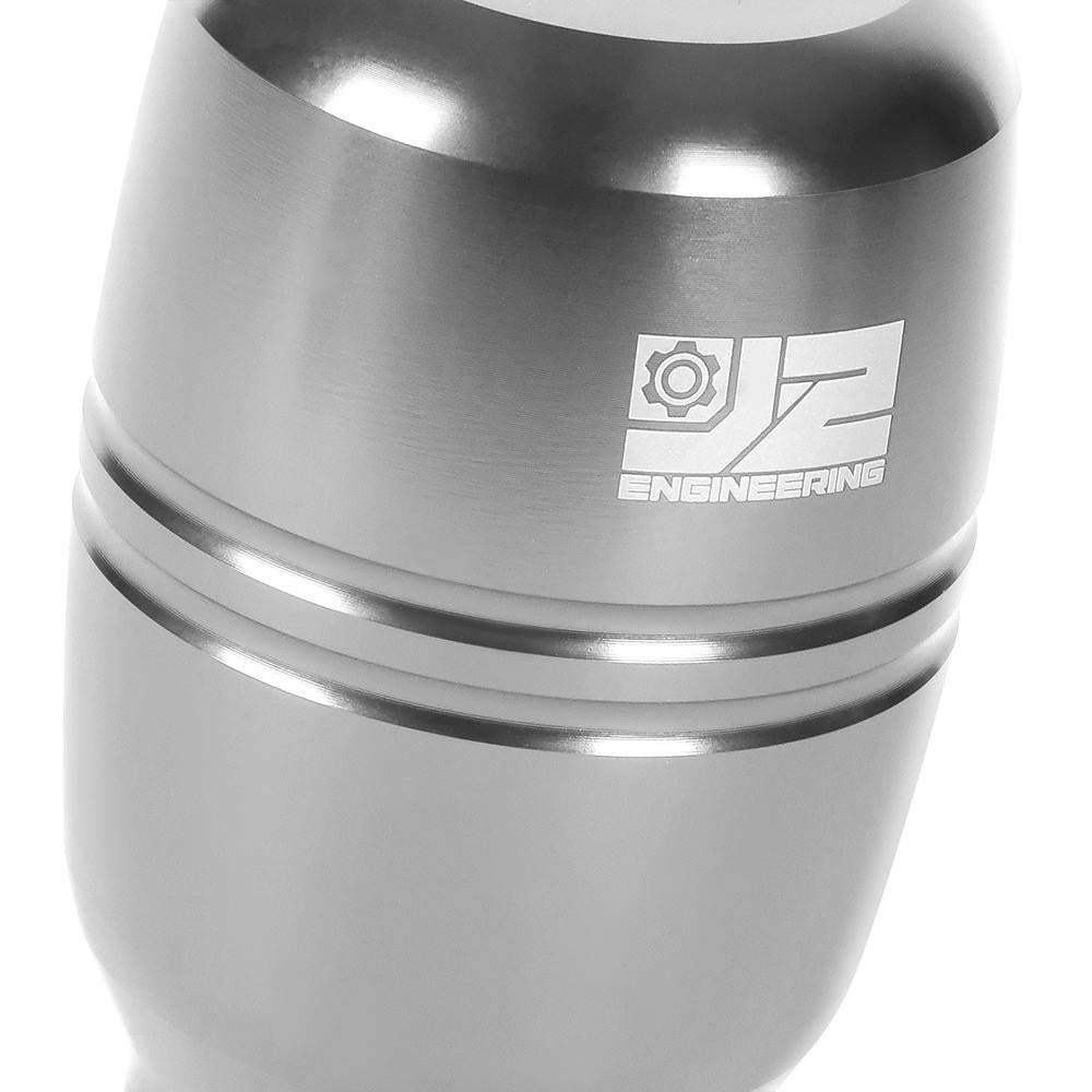 J2-SK-008-SL J2 Silver (Barrel Cylindrical) For 6-Speed MT Shift Knob (M8/M10/M12 Adapter)
