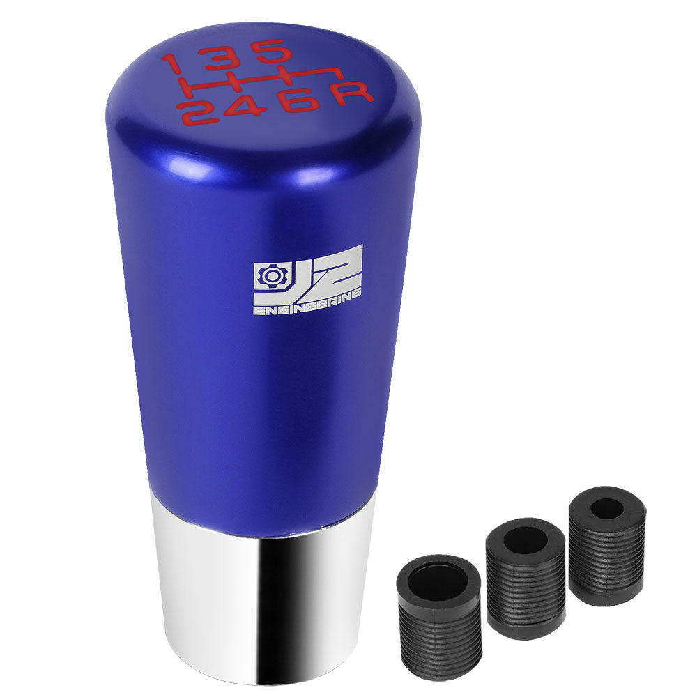 J2-SK-009-BL J2 Blue (Tapered Cylindrical) For 6-Speed MT Shift Knob (M8/M10/M12 Adapter)
