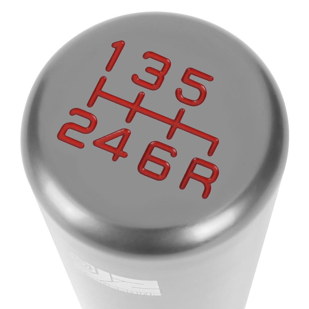 J2-SK-009-SL J2 Silver (Tapered Cylindrical) For 6-Speed MT Shift Knob (M8/M10/M12 Adapter)