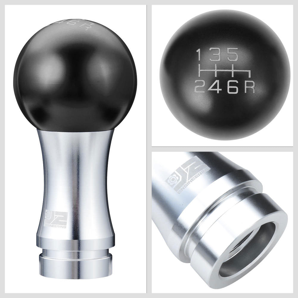 J2-SK-010-BK J2 Black (Ball Teardrop 2-Piece) For 6-Speed MT Shift Knob (M8/M10/M12 Adapter)