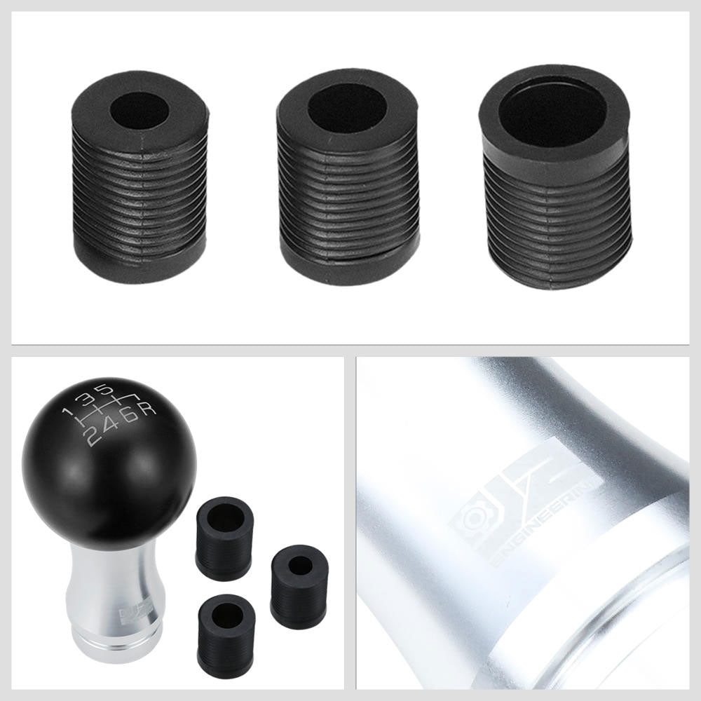 J2-SK-010-BK J2 Black (Ball Teardrop 2-Piece) For 6-Speed MT Shift Knob (M8/M10/M12 Adapter)