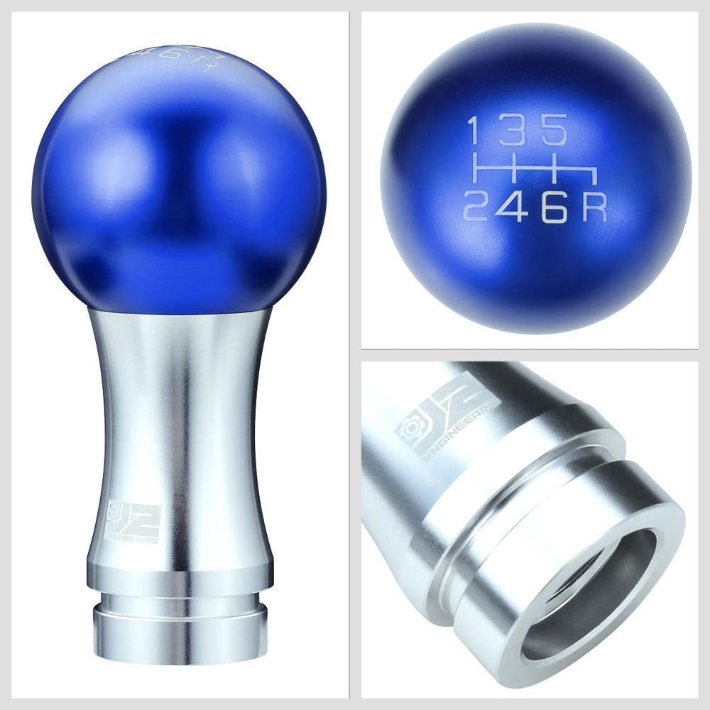 J2-SK-010-BL J2 Blue (Ball Teardrop 2-Piece) For 6-Speed MT Shift Knob (M8/M10/M12 Adapter)