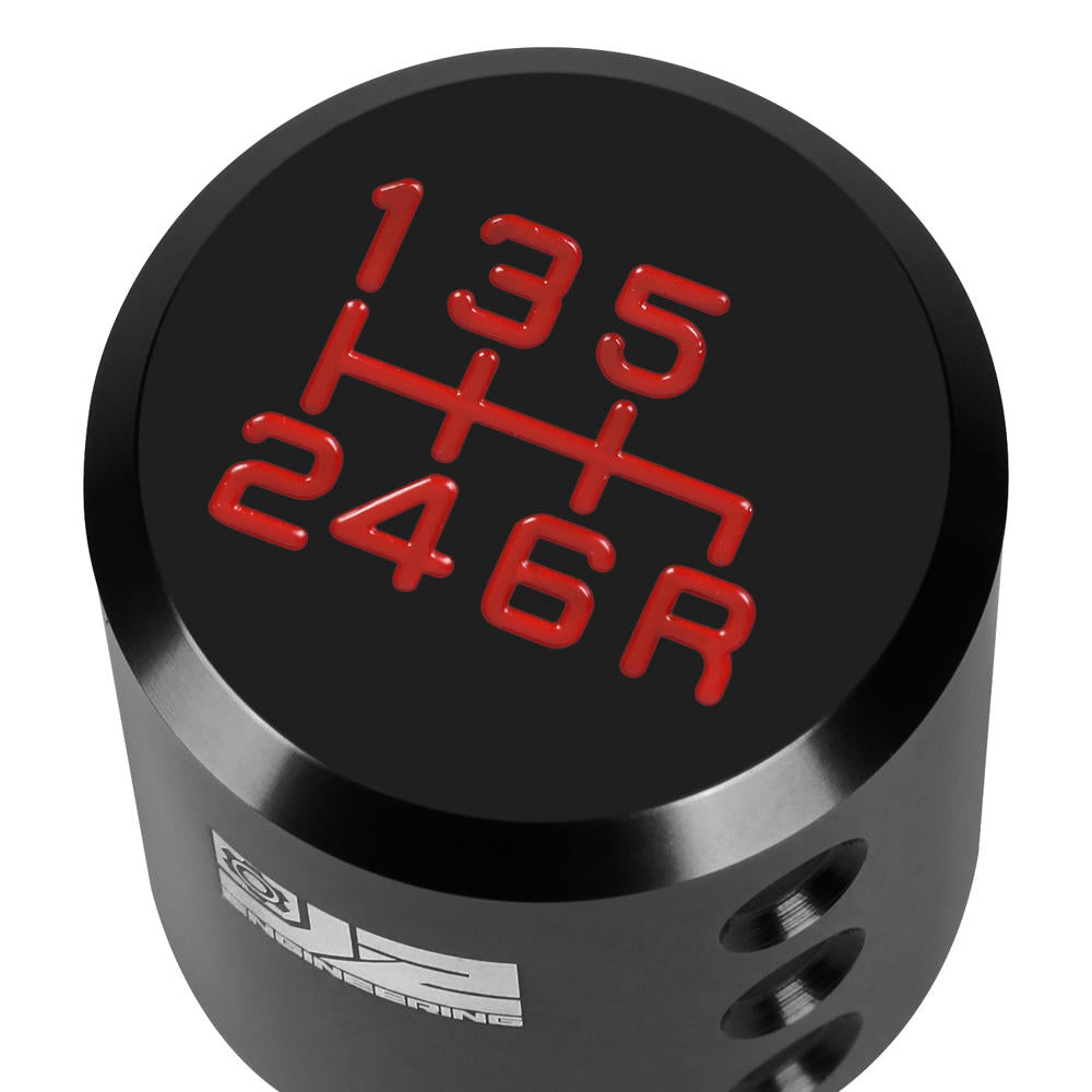 J2-SK-011-BK J2 Black Cylindrical Recessed Hole Indents For 6-Speed MT Shift Knob (3 Adapter)