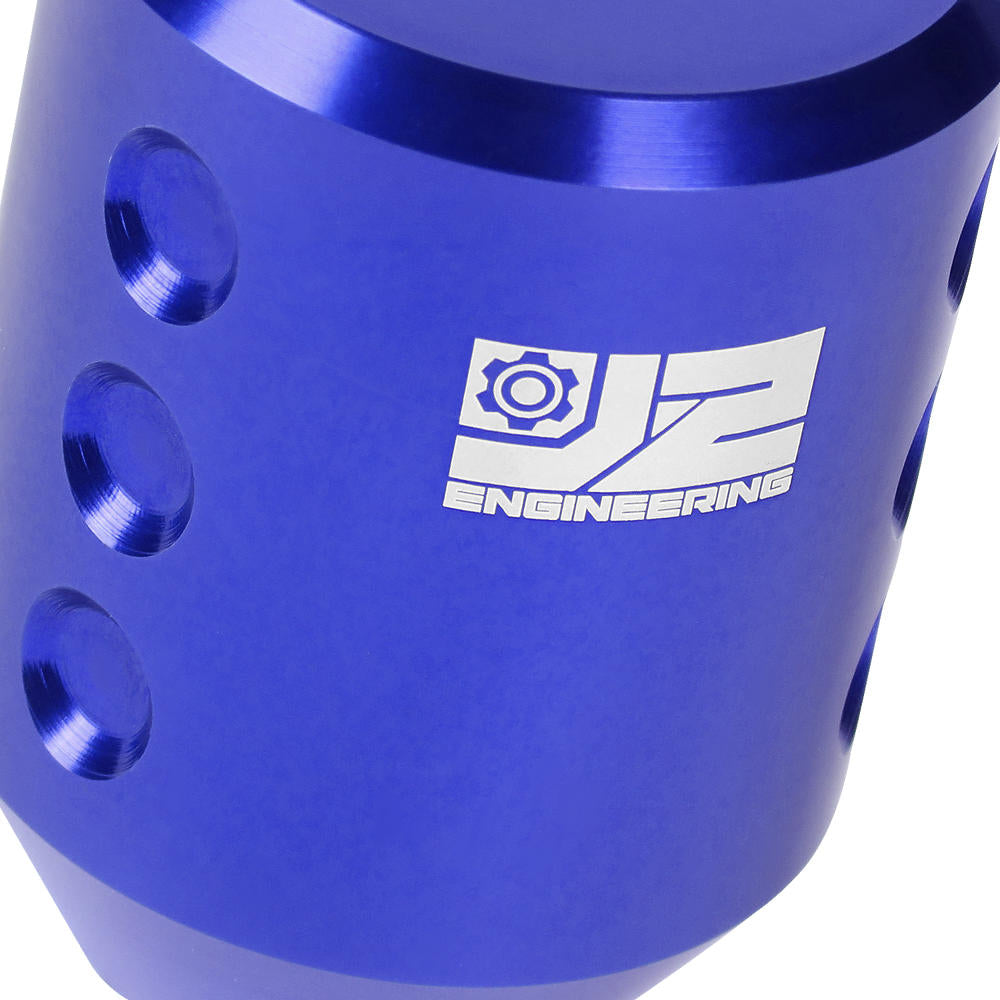 J2-SK-011-BL J2 Blue Cylindrical Recessed Hole Indents For 6-Speed MT Shift Knob (3 Adapter)