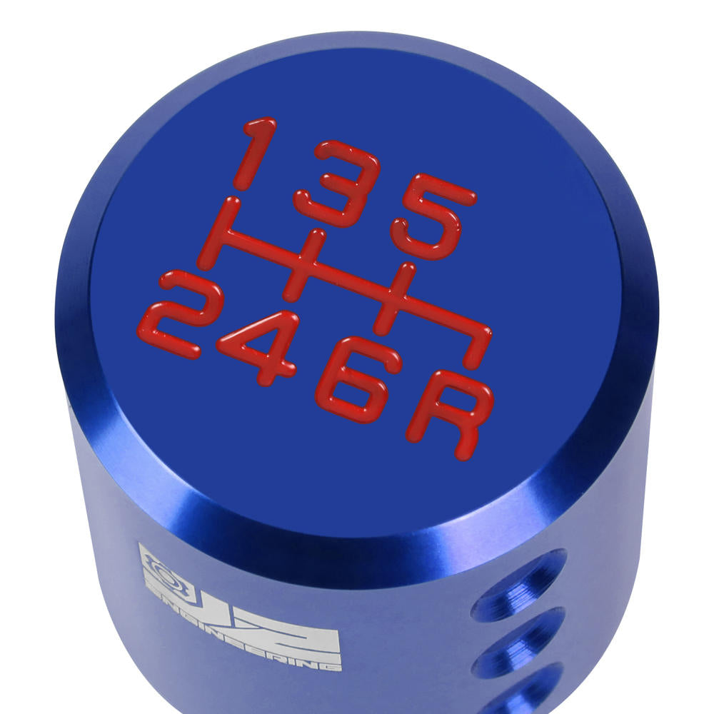 J2-SK-011-BL J2 Blue Cylindrical Recessed Hole Indents For 6-Speed MT Shift Knob (3 Adapter)