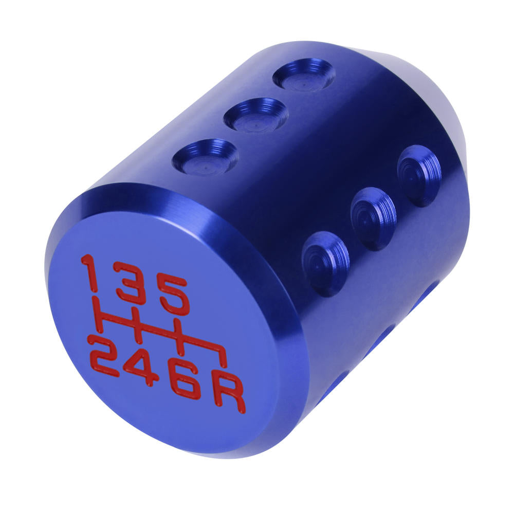 J2-SK-011-BL J2 Blue Cylindrical Recessed Hole Indents For 6-Speed MT Shift Knob (3 Adapter)