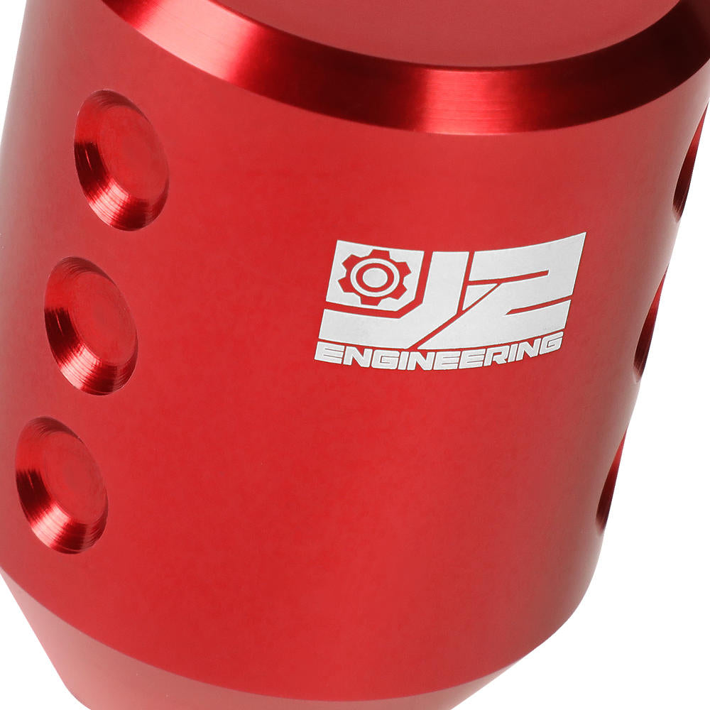 J2-SK-011-RD J2 Red Cylindrical Recessed Hole Indents For 6-Speed MT Shift Knob (3 Adapter)