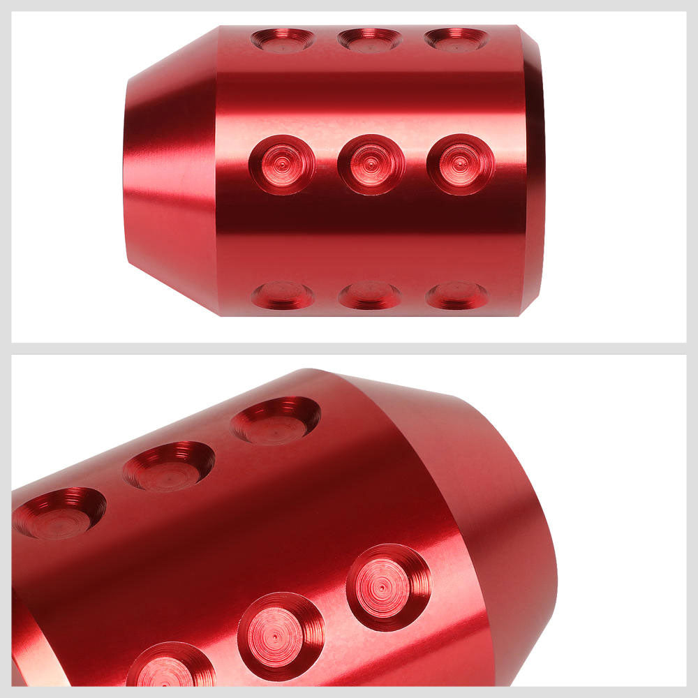 J2-SK-011-RD J2 Red Cylindrical Recessed Hole Indents For 6-Speed MT Shift Knob (3 Adapter)