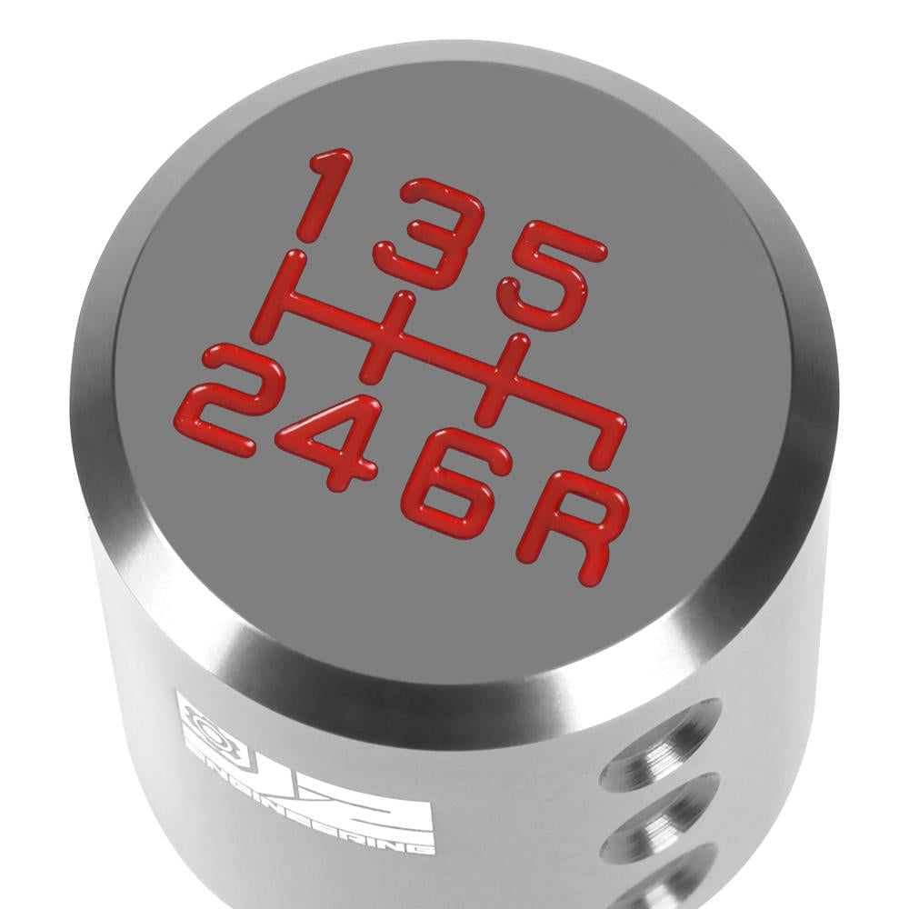 J2-SK-011-SL J2 Silver Cylindrical Recessed Hole Indents For 6-Speed MT Shift Knob (3Adapter)