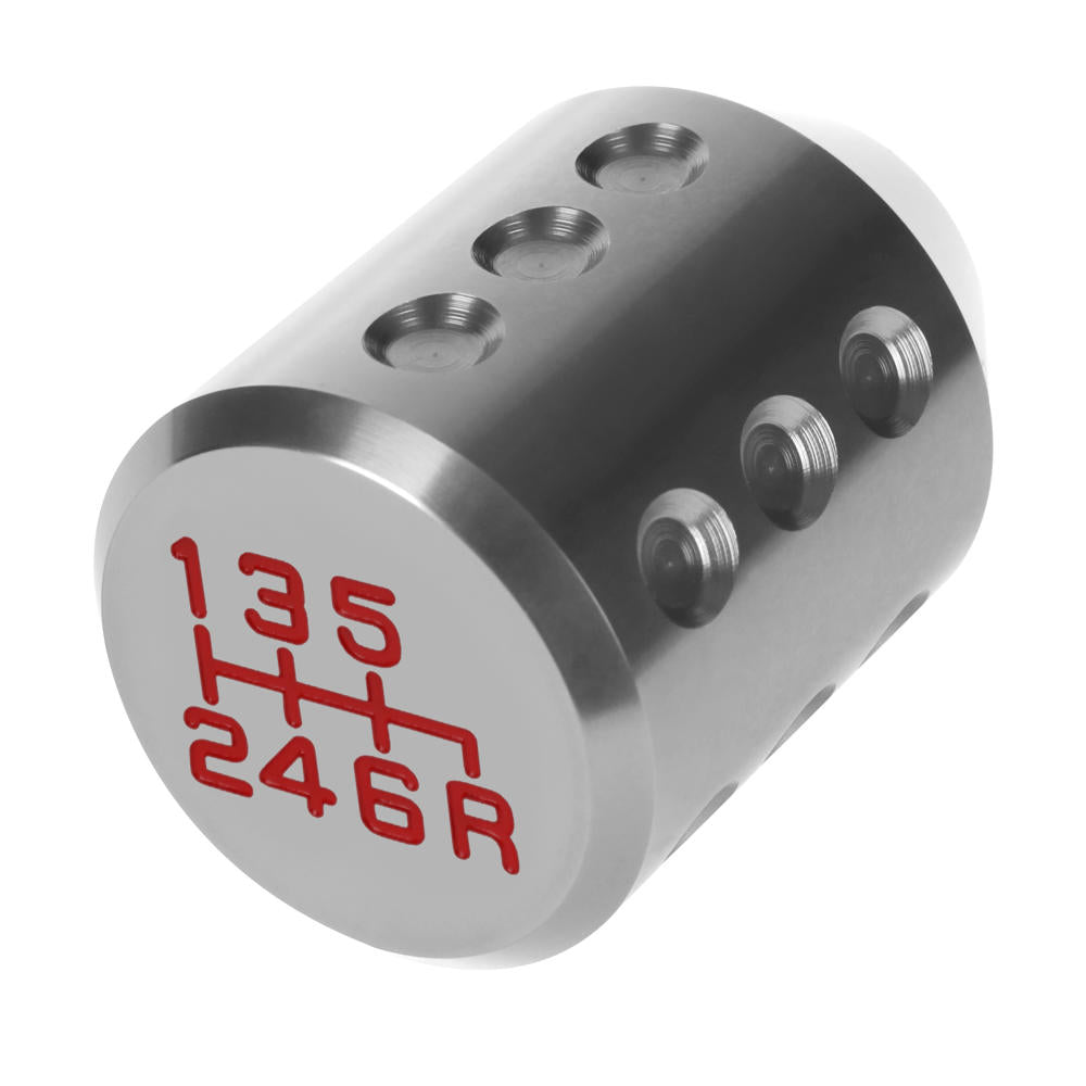 J2-SK-011-SL J2 Silver Cylindrical Recessed Hole Indents For 6-Speed MT Shift Knob (3Adapter)