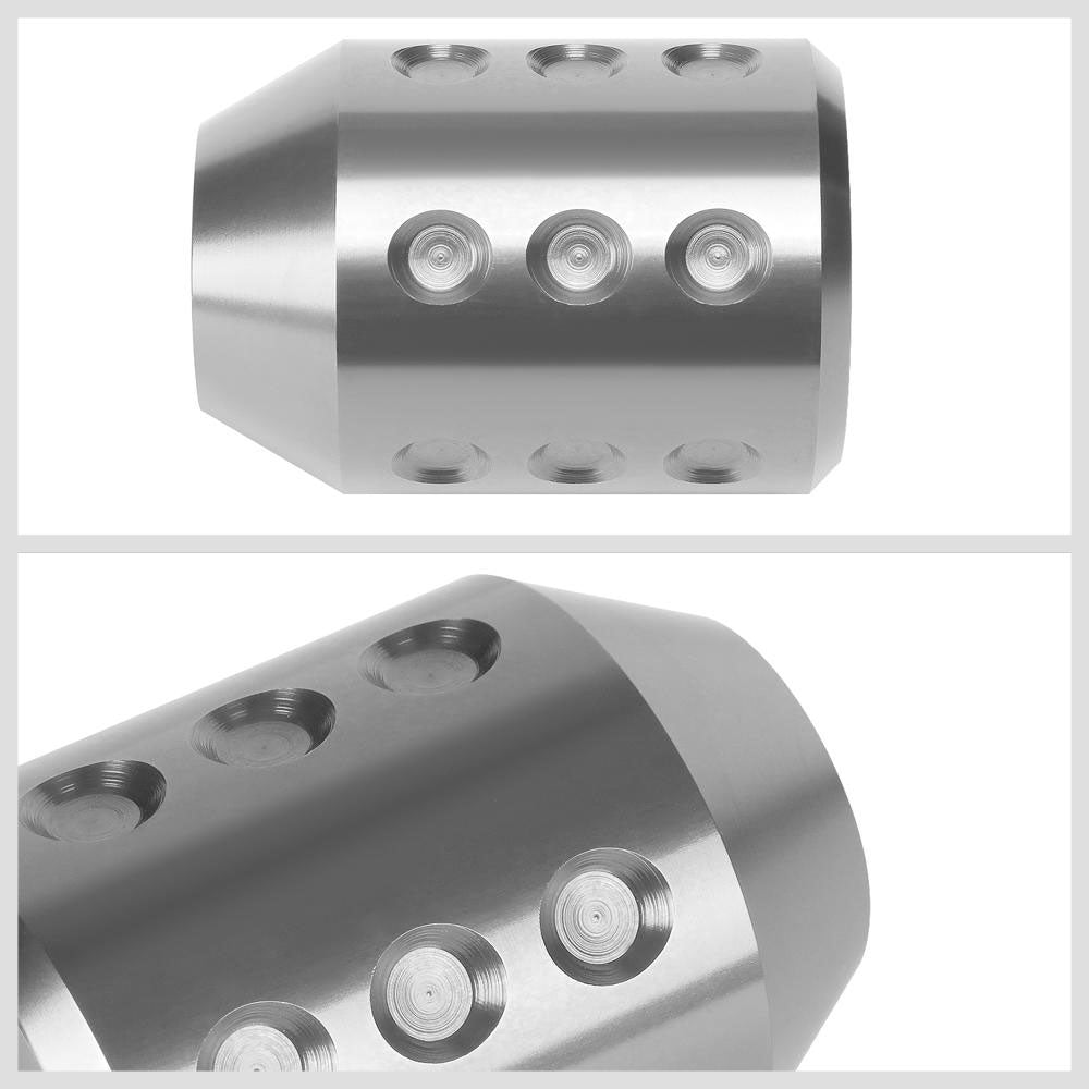 J2-SK-011-SL J2 Silver Cylindrical Recessed Hole Indents For 6-Speed MT Shift Knob (3Adapter)