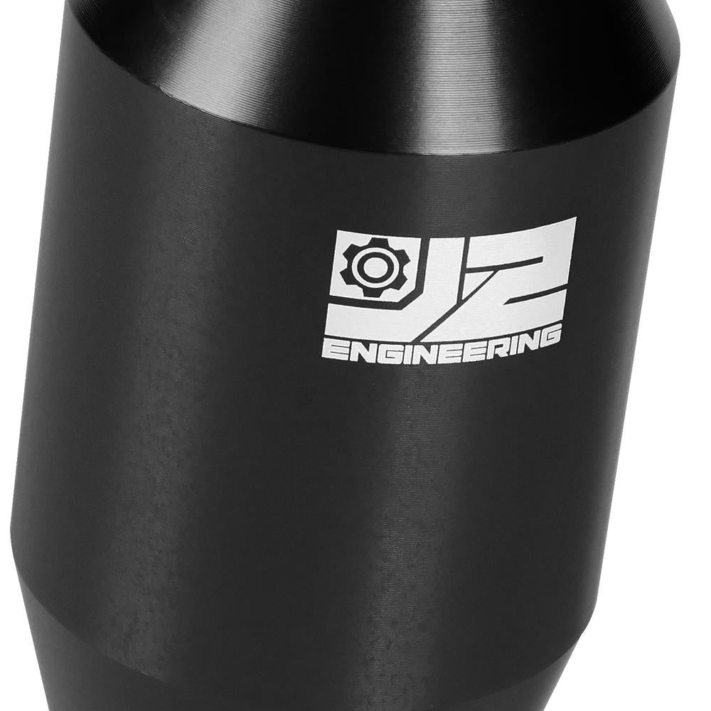 J2-SK-012-BK J2 Black (Cylindrical Tapered Top/Bottom) For 6-Speed MT Shift Knob (3 Adapter)