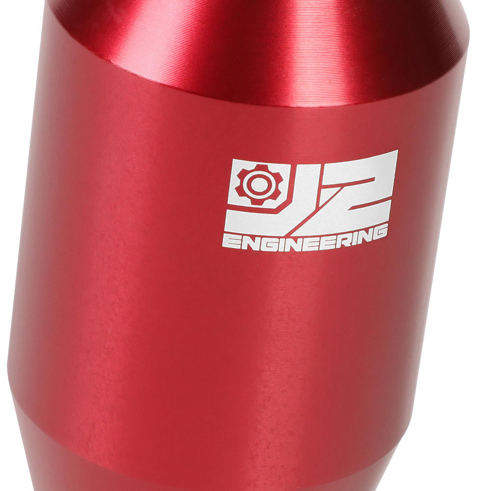 J2-SK-012-RD J2 Red (Cylindrical Tapered Top/Bottom) For 6-Speed MT Shift Knob (3 Adapter)
