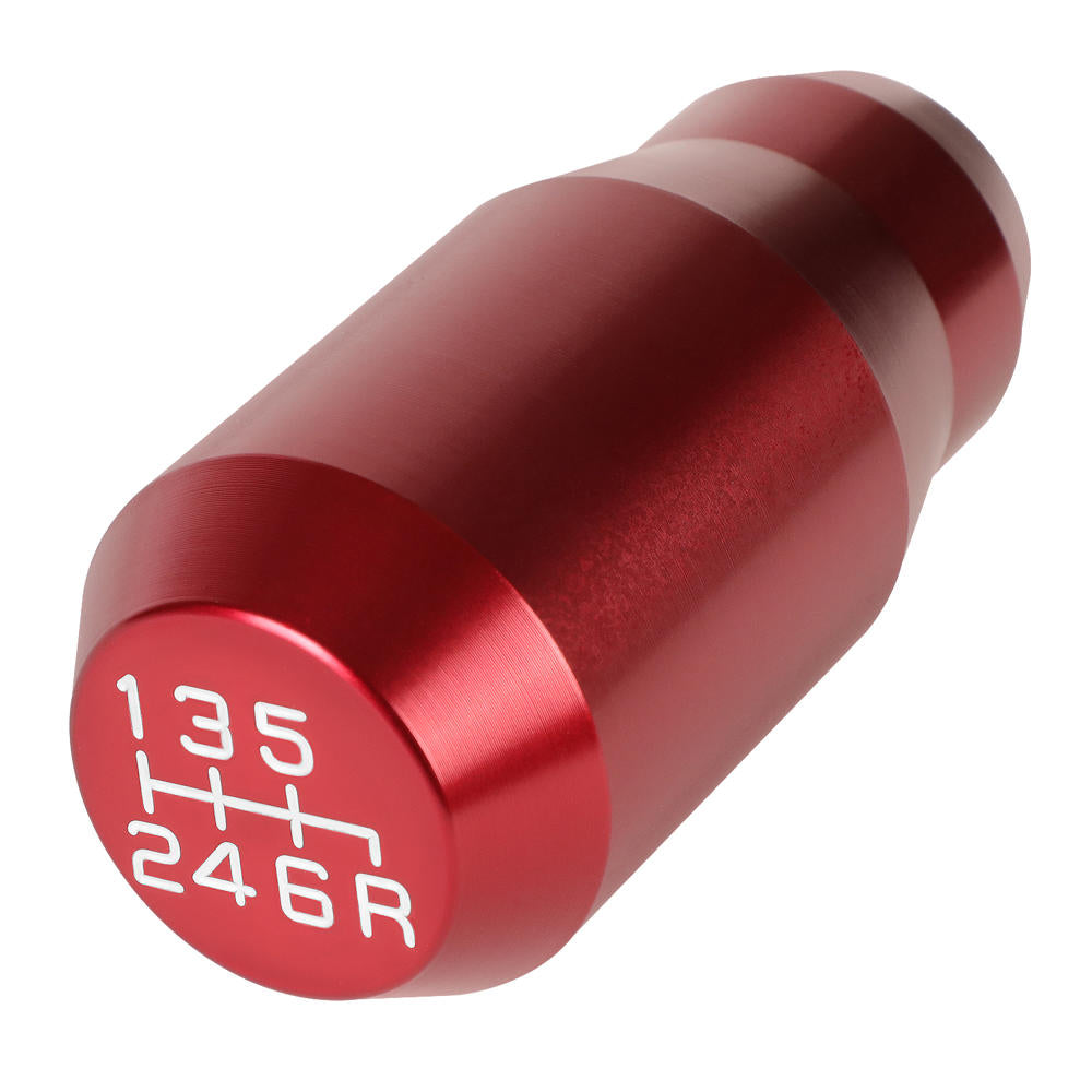 J2-SK-012-RD J2 Red (Cylindrical Tapered Top/Bottom) For 6-Speed MT Shift Knob (3 Adapter)