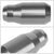 J2-SK-012-SL J2 Silver (Cylindrical Tapered Top/Bottom) For 6-Speed MT Shift Knob (3 Adapter)