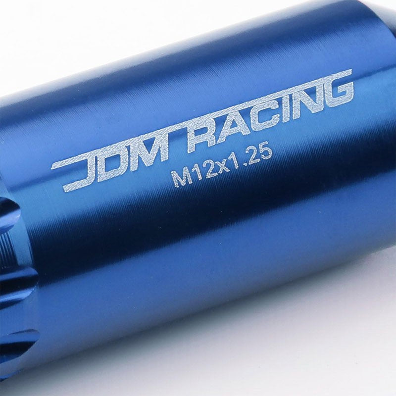20PCs Universal Aluminum Blue Lug Nut [Open End Acorn TY23] [Conical Seat / M12 x 1.25]