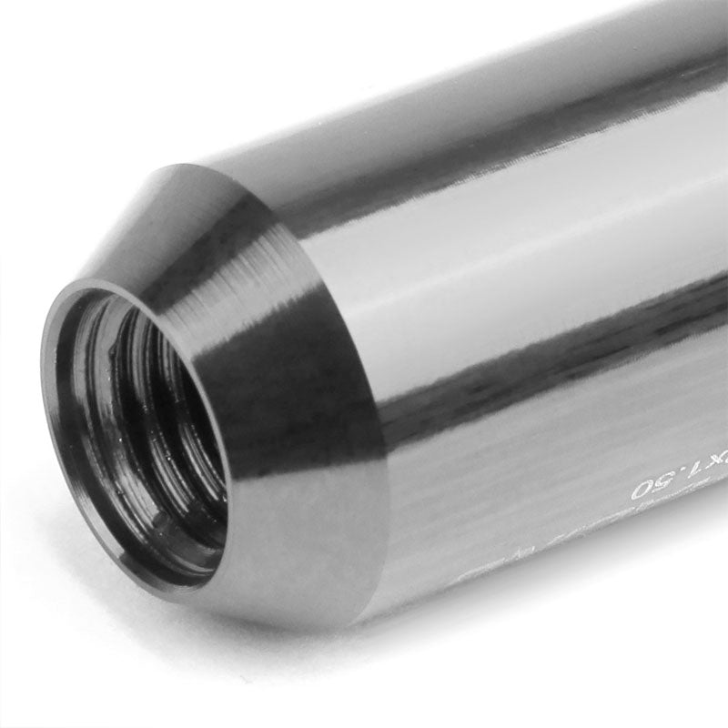 20PCs Universal Aluminum Gunmetal Lug Nut [Open End Acorn TY23] [Conical Seat / M12 x 1.25]