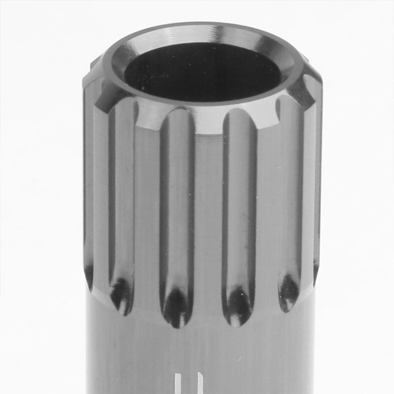 20PCs Universal Aluminum Gunmetal Lug Nut [Open End Acorn TY23] [Conical Seat / M12 x 1.25]