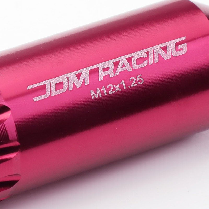 20PCs Universal Aluminum Pink Lug Nut [Open End Acorn TY23] [Conical Seat / M12 x 1.25]