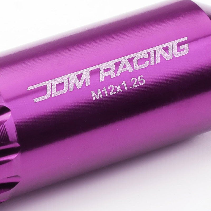 20PCs Universal Aluminum Purple Lug Nut [Open End Acorn TY23] [Conical Seat / M12 x 1.25]