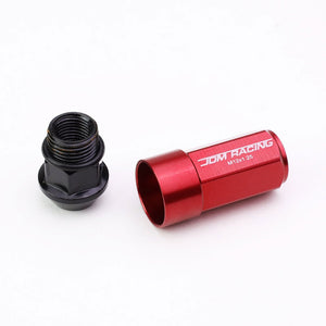 Red M12x1.25 23MM OD Open/Close Dual Thread Acorn Tuner 20x Conical Lug Nuts