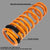 MR-LS-TCA25 Megan 4PCs Orange Street-Version Lowering Springs Kit For 25+ Toyota Camry XV80