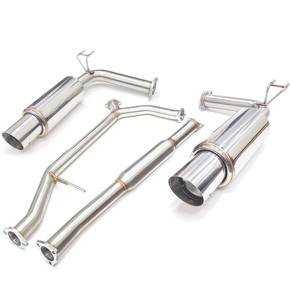 LW-CBS-ATSX04-DS Megan DS Series Stainless Steel Catback Exhaust Kit Dual Tip For 04-08 Acura TSX