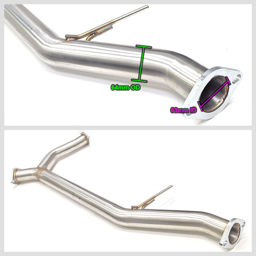LW-CBS-ATSX04-DS Megan DS Series Stainless Steel Catback Exhaust Kit Dual Tip For 04-08 Acura TSX