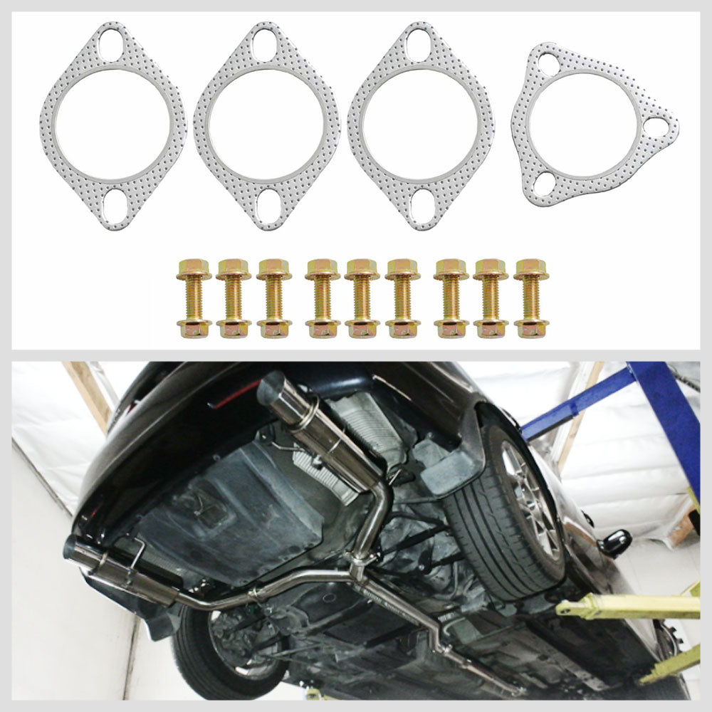 LW-CBS-ATSX04-DS Megan DS Series Stainless Steel Catback Exhaust Kit Dual Tip For 04-08 Acura TSX