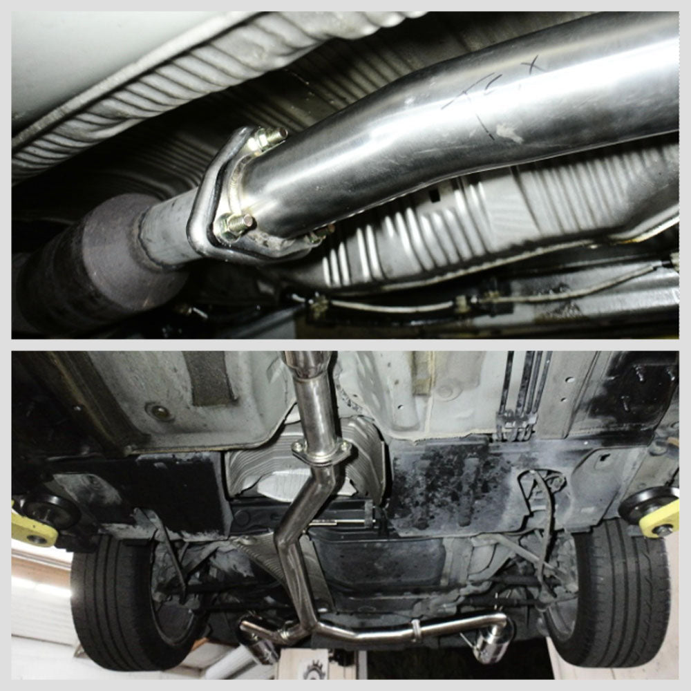 LW-CBS-ATSX04-DS Megan DS Series Stainless Steel Catback Exhaust Kit Dual Tip For 04-08 Acura TSX