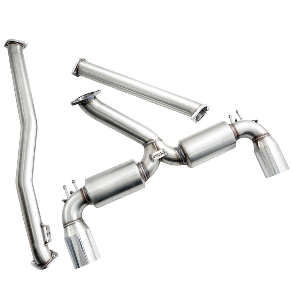 LW-CBS-MLE08X Megan Turbo Catback Exhaust Kit 4" Polish Tip For 08-16 Lancer Evolution 10 CZ4A