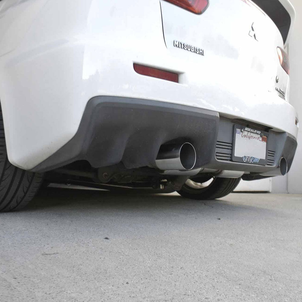 LW-CBS-MLE08X Megan Turbo Catback Exhaust Kit 4" Polish Tip For 08-16 Lancer Evolution 10 CZ4A