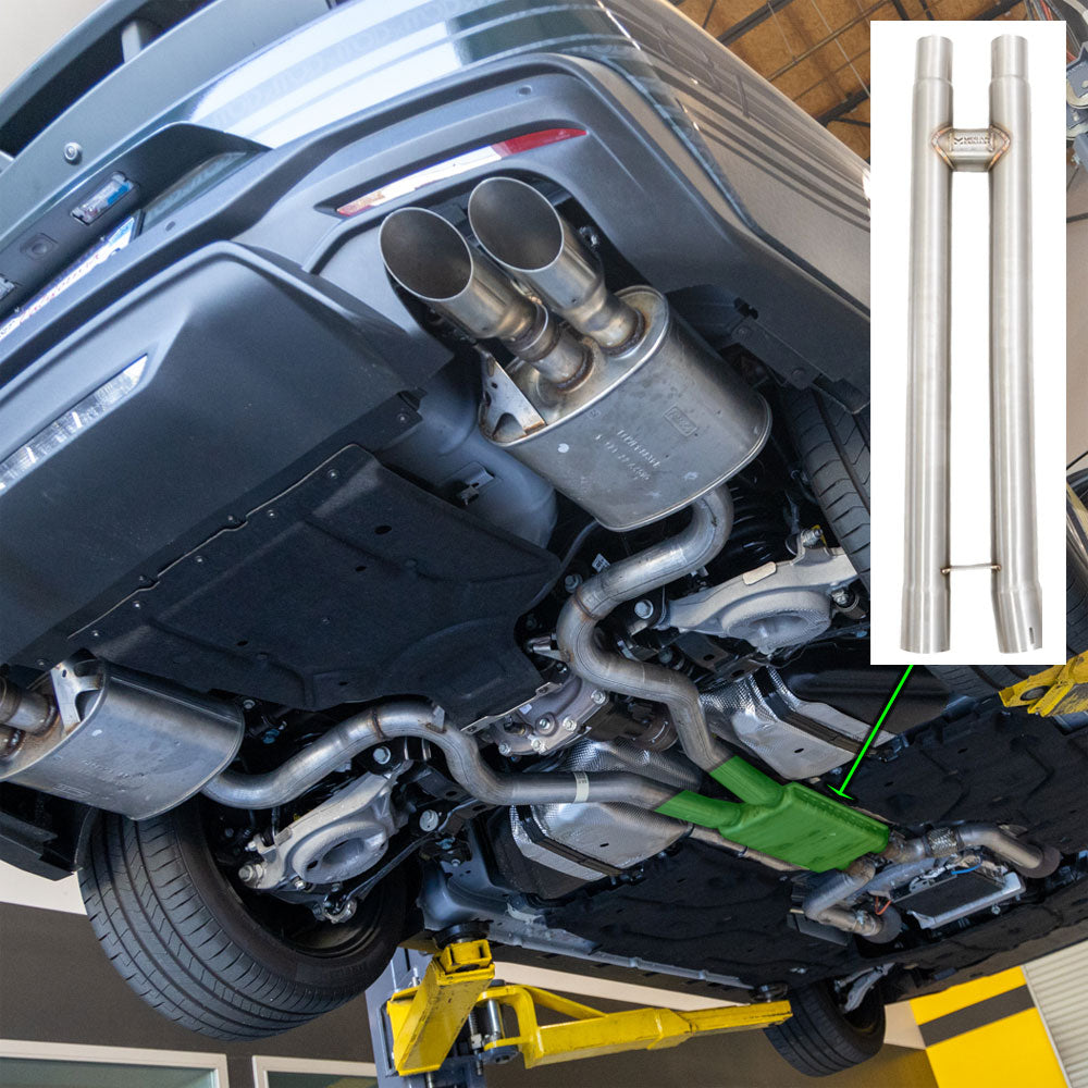Megan Racing Mid Pipe (H-Pipe Style) For 15-23/24+ Ford Mustang 5.0 [GT, Dark Horse] S550 S650