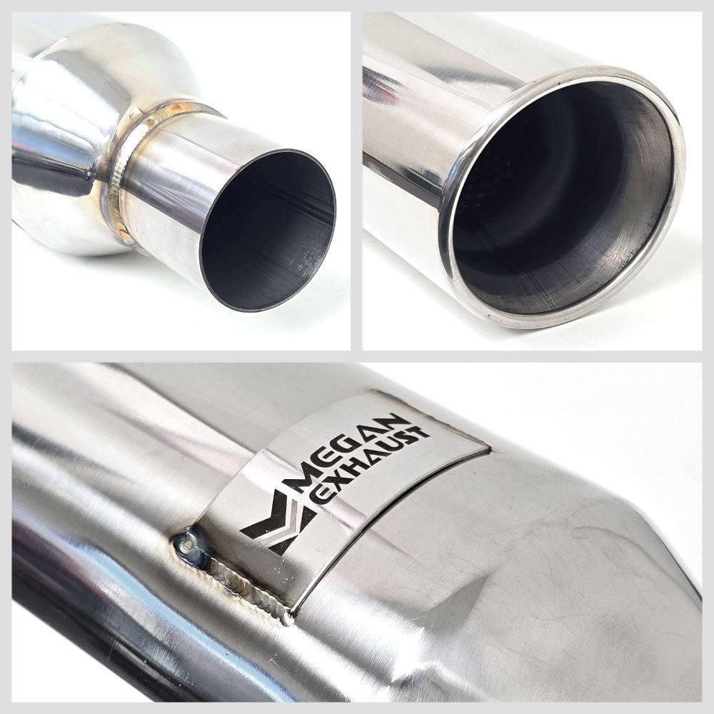 LWT-UT-S4-V3 Megan 2.5"-4" VIP Exhaust Blast Tube Muffler Tip (Single Polish Angled Tip)