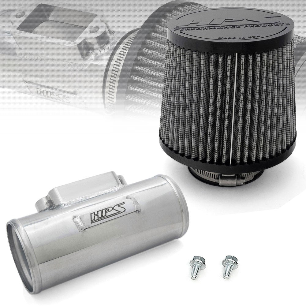 MAFT-1602 HPS 3" MAF Sensor Housing + Cone Air Filter 6.5" L For 2JZ 1MZ 1UZ Engine Swap