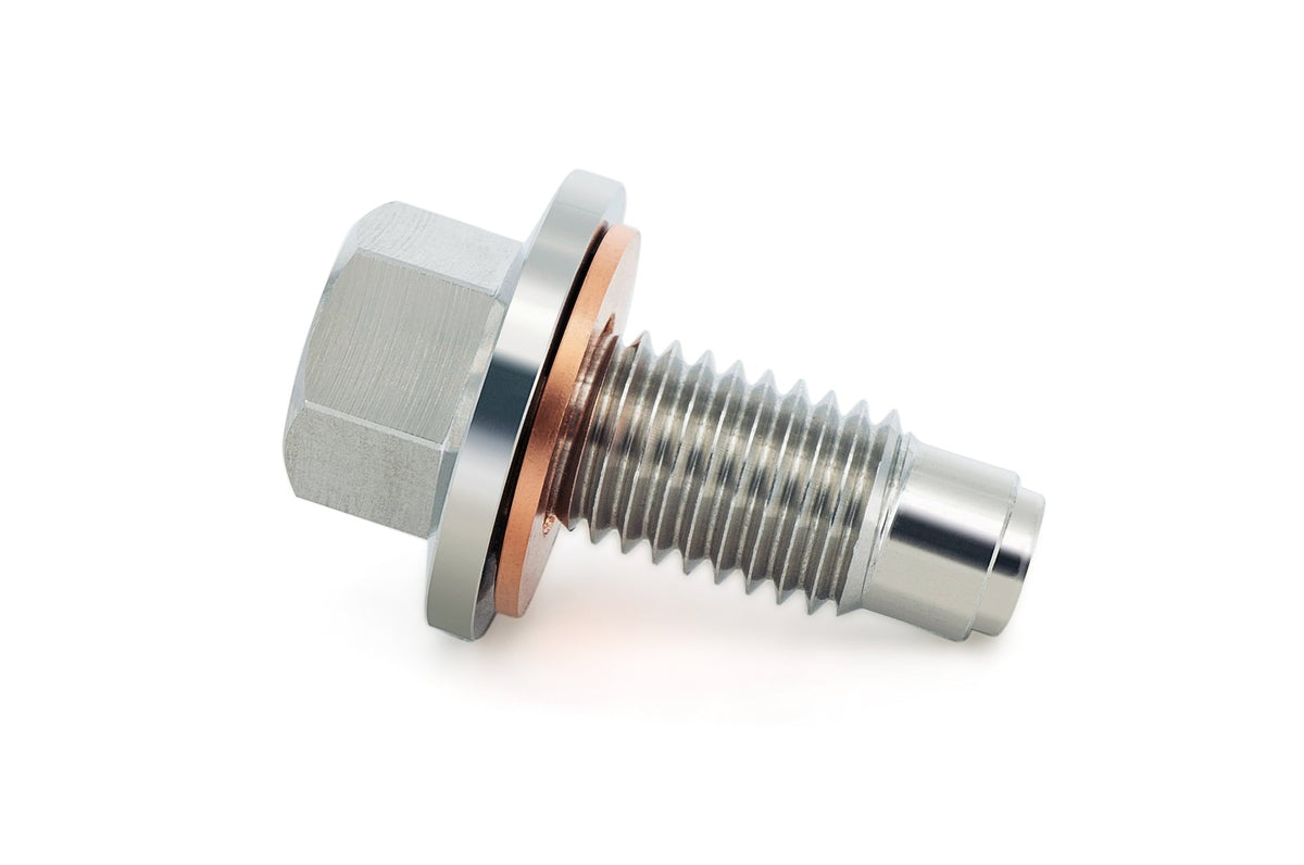 HPS Stainless Steel Magnetic Oil Drain Plug Bolt w/Washer MDP-M12x175
