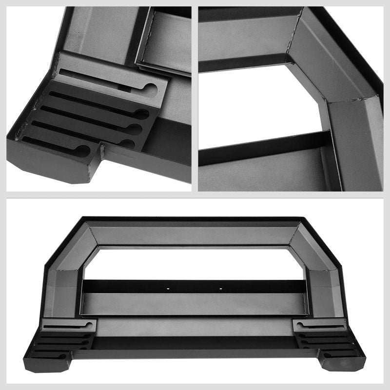 Black Square Front Bull Bar Grill Guard+License Bracket For 09-18 Dodge Ram 1500