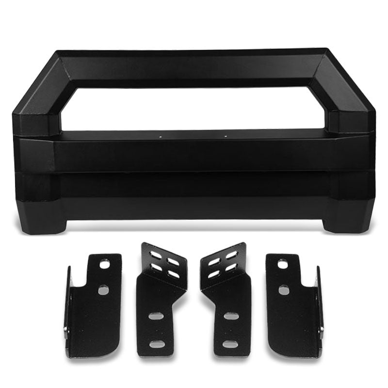 Black Square Front Bull Bar Grill Guard+License Bracket For 04-18 Ford F-150
