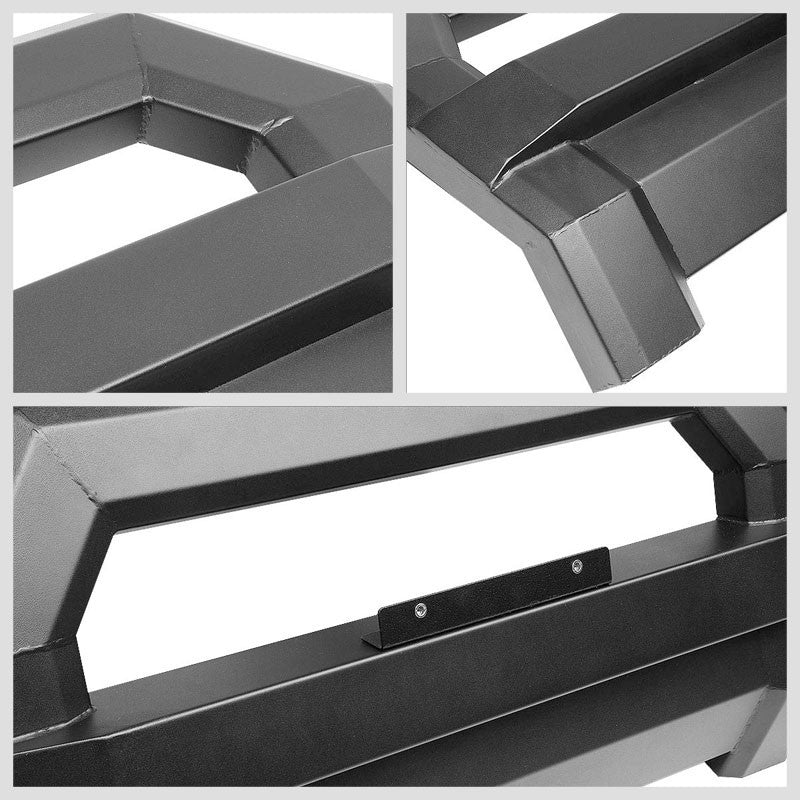 Black Square Front Bull Bar Grill Guard+License Bracket For 04-18 Ford F-150
