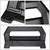 Square Textured Bull Bar Grill Guard+License Bracket+LED Bar For 16-18 Tacoma