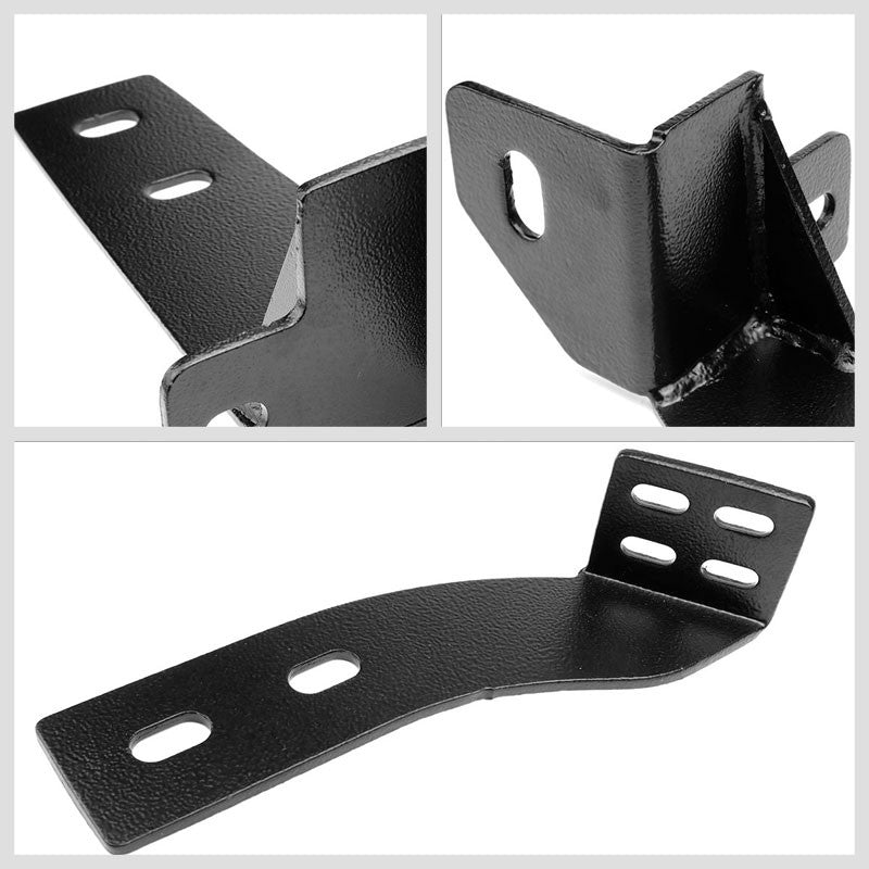 Square Textured Bull Bar Grill Guard+License Bracket+LED Bar For 16-18 Tacoma