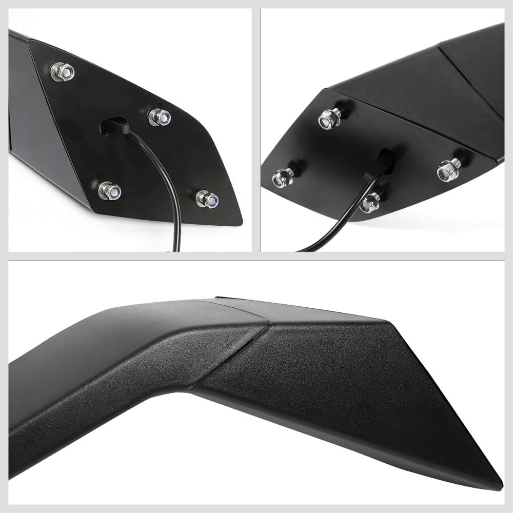 Black [Sequential 4-Arrow LED Turn Signal] Manual Side View Mirror Assembly For 04-18 Volvo VN Series