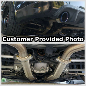 Megan ABE Exhaust System & Midpipe w/Burnt Blue Tips For 16-20 Infiniti Q50