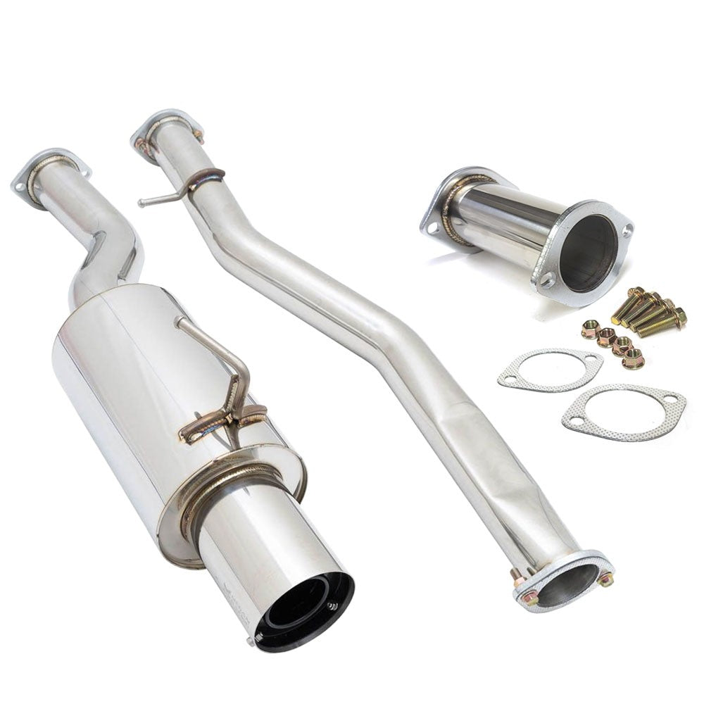 Megan Drift Spec CBS Exhaust System [Single Exit Blue Burnt Tip] For G35 Coupe