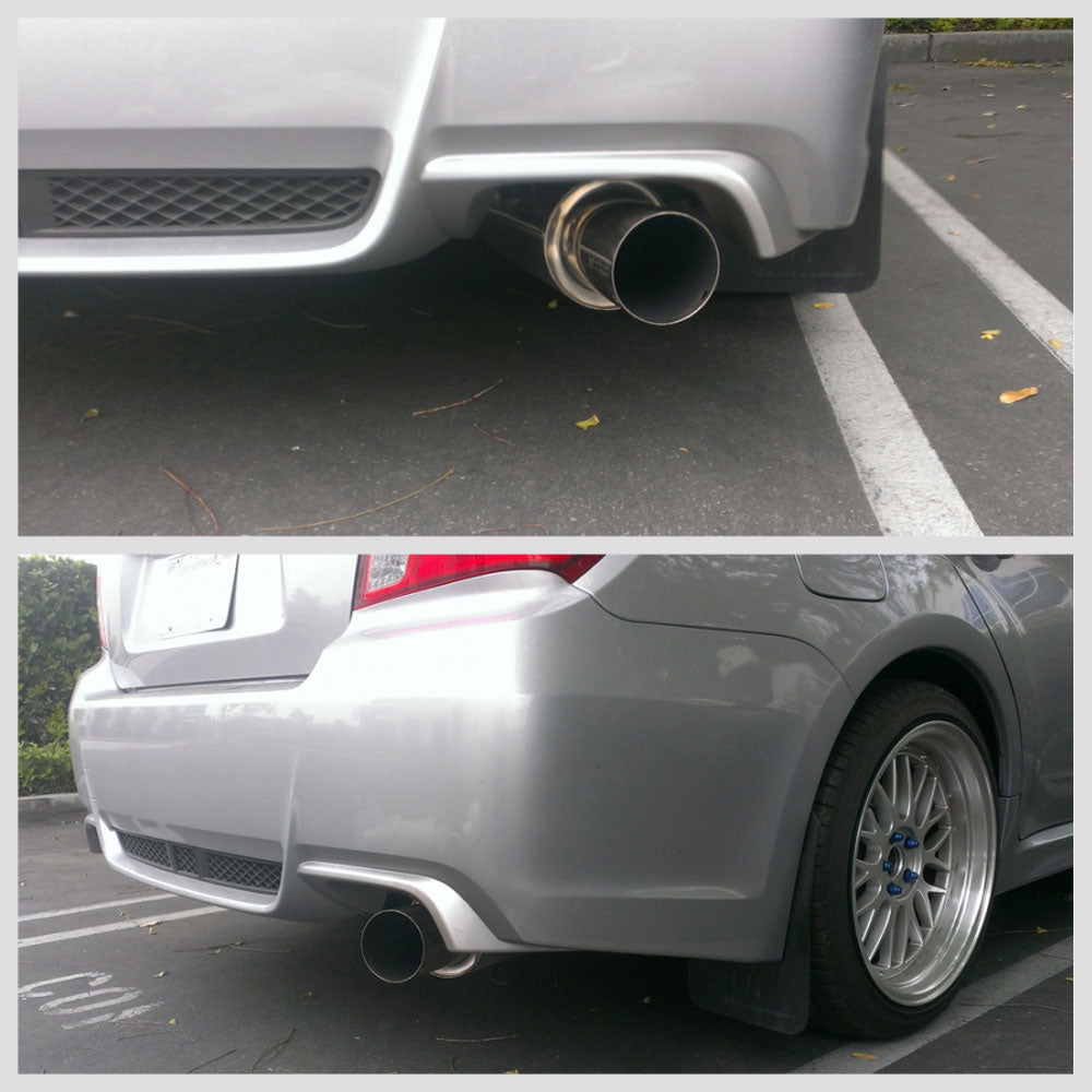 MR-CBS-SI11DS-SS Megan Drift Spec Catback Exhaust Kit 4" Tip Silencer For 11-14 Subaru WRX Sedan