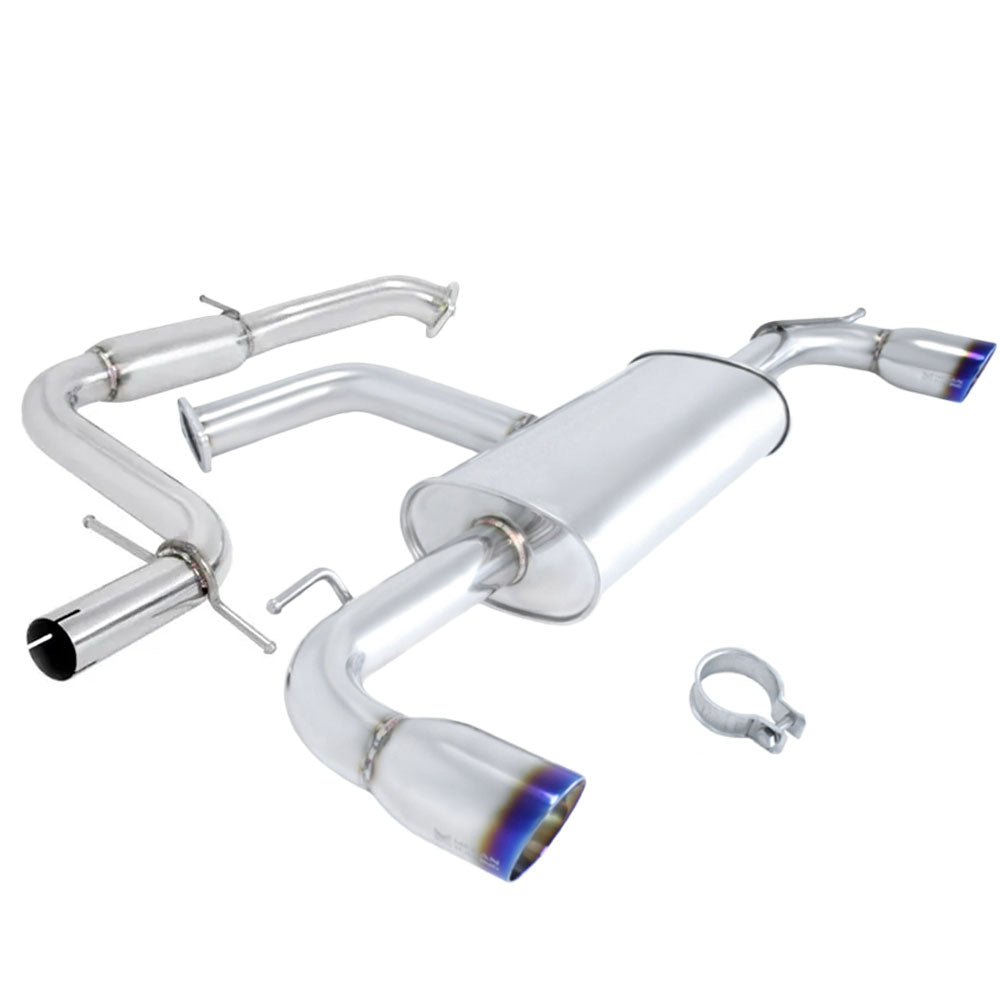 MR-CBS-VWG12-VO Megan OE-RS Catback Exhaust Kit 3.5" Burnt Rolled Tip For 10-13 VW GTI MK6